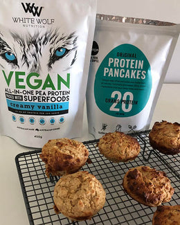 10 Minute Vanilla Protein Muffins