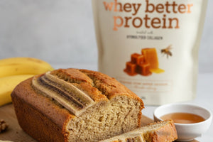 Healthy Caramel Banana Protein Bread